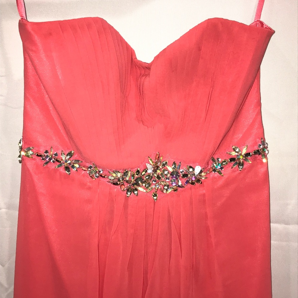 Coral Long Sequined Prom/Formal Dress